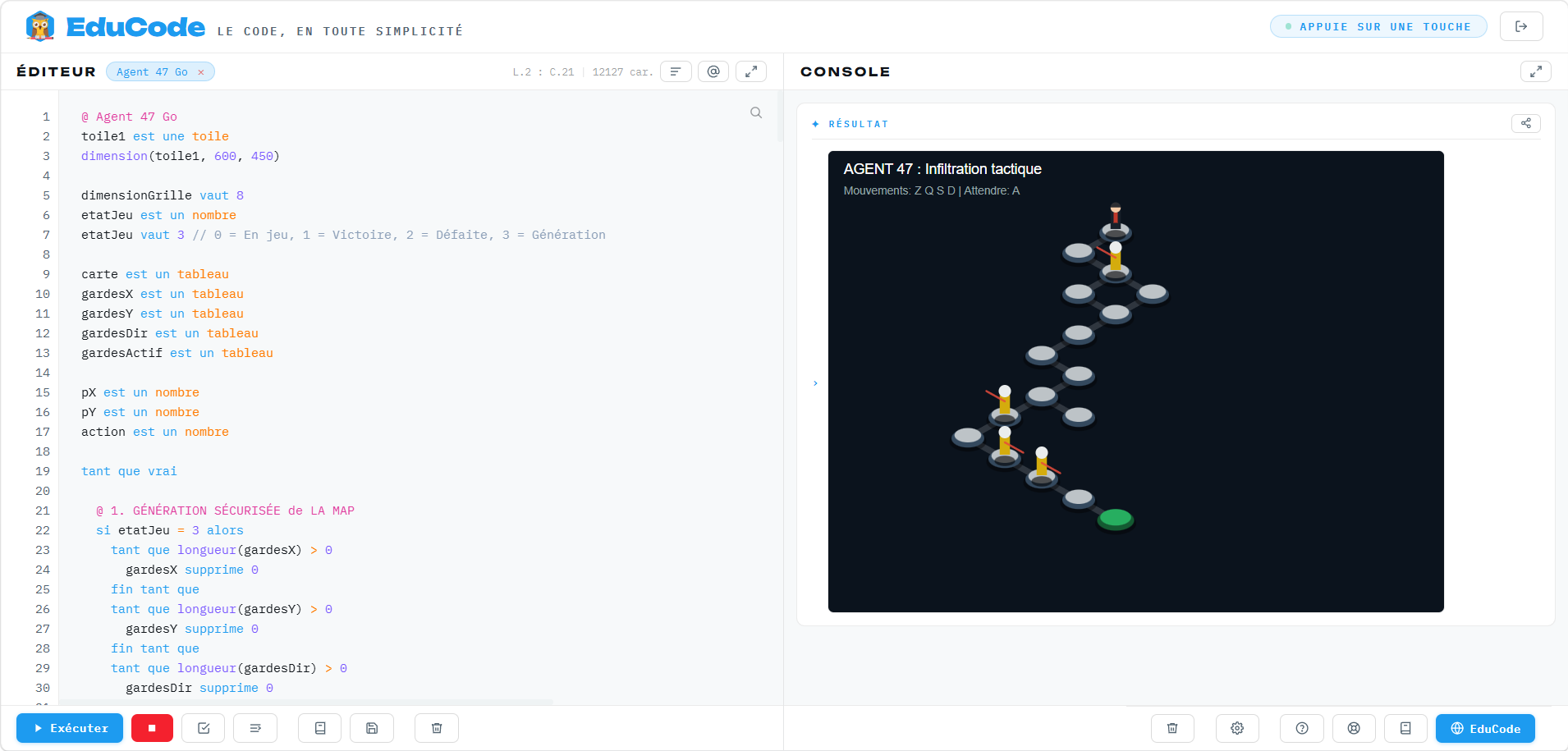 Agent 47 Go : un exercice de game design tactique et d’algorithmie appliquée